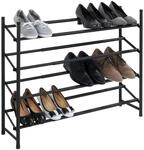 Schuhregal WENKO "Modell Hero", schwarz (regal: schwarz, kappen: schwarz), B:62cm