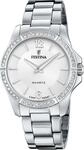 Quarzuhr FESTINA "Mademoiselle", silber (silberfarben), Armbanduhren, Damen,