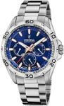 Multifunktionsuhr FESTINA, silber (silberfarben, blau), Armbanduhren, Herren,