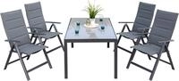 Garten-Essgruppe MERXX "Taviano", grau (anthrazit, anthrazit, grafit),...