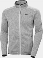 Strickfleecejacke HELLY HANSEN "VARDE FLEECE JACKET 2.0", Herren, Gr. L, grau (grau