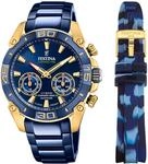 Chronograph FESTINA "Chrono Bike 2021 - Special Edition Connected", blau (dunkelblau,