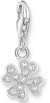 Charm-Einh&auml;nger THOMAS SABO "Kleeblatt", bunt (silberfarben, wei&szlig;, wei&szlig;), Charms,