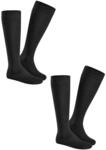 Kniestr&uuml;mpfe HUDSON "ONLY 2-PACK", Herren, Gr. 39-42, schwarz, Baumwollmischung,
