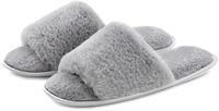 Pantolette "Hausschuh, Pantoffel", Damen, Gr. 36/37, grau, Obermaterial: 100%