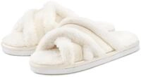 Pantolette "Hausschuh, Pantoffel, Mule, offener Schuh", Damen, Gr. 35, beige,