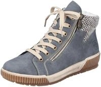 Winterboots RIEKER, Damen, Gr. 36, blau, Lederimitat, Schuhe Winterboots, in