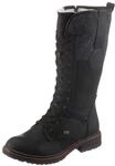 Schn&uuml;rstiefel RIEKER, Damen, Gr. 36 (3,5), Varioschaft, schwarz, Filz,