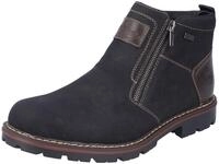 Winterstiefelette RIEKER, Herren, Gr. 40, schwarz (schwarz, kastanie), Lederimitat,