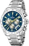 Chronograph FESTINA "Timeless Chronograph", silber (silberfarben, blau,