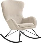 Schaukelstuhl SALESFEVER "Komfortabel entspannen", beige (beige, schwarz, beige),