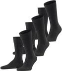 Socken FALKE "Family 3-Pack", Herren, Gr. 39-42, grau (anthra.mel (3080)),