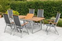 Garten-Essgruppe MERXX "Siena", braun (holzfarben, grau), Obermaterial: 100%
