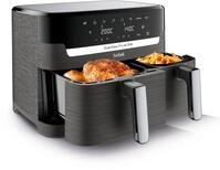 TEFAL Hei&szlig;luftfritteuse "EY905B Dual Easy Fry & Grill", schwarz (anthrazit, grau),