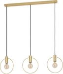 EGLO Pendelleuchte "MANIZALES", grau (messingfarben), H: 110cm, 1 Stk., Leuchten,