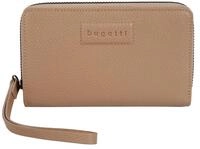 Geldb&ouml;rse BUGATTI "ELSA", Damen, beige (sand), Leder, leicht gl&auml;nzend, unifarben,