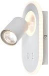 BRILLIANT Wandstrahler "Kimon", wei&szlig;, 1, H: 22cm, 1 Stk., Leuchten, LED Wandspot,