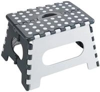 Hocker WENKO "Secura", grau (grau, wei&szlig;), B:35cm H:22cm T:27cm, Hocker, Hocker,
