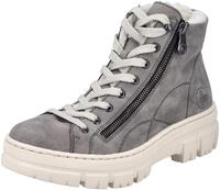 Winterboots RIEKER, Damen, Gr. 36, grau, Lederimitat, Schuhe Winterboots,