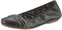 Ballerina RIEKER, Damen, Gr. 36 (3,5), schwarz, Lederimitat, unifarben, Schuhe