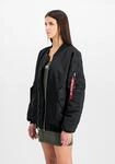 Bomberjacke ALPHA INDUSTRIES "MA-1 Core W", Damen, Gr. M/L, schwarz, Obermaterial: