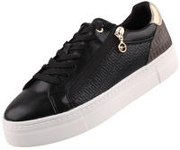 Plateausneaker TAMARIS, Damen, Gr. 36, gold (schwarz, gold), Lederimitat,...