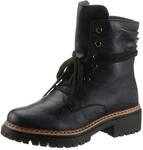 Schn&uuml;rboots RIEKER, Damen, Gr. 43, blau (nachtblau), Lederimitat, Schuhe