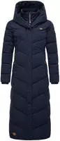 Steppmantel RAGWEAR "Steppmantel Natalka Extralong", Damen, Gr. S, blau (navy),