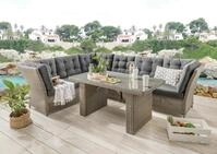 Garten-Essgruppe DESTINY "PALMA", grau (vintage grau), B:220cm T:280cm, Obermaterial: