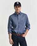 Businesshemd GANT "REG OXFORD SHIRT", Herren, Gr. S, N-Gr, blau (persian blau),...