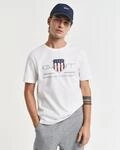 T-Shirt GANT "REG ARCHIVE SHIELD SS T-SHIRT", Herren, Gr. S, wei&szlig;, Jersey,