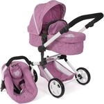 Kombi-Puppenwagen CHIC2000 "Linus, Jeans Pink", rosa (jeans pink), Puppenwagen,