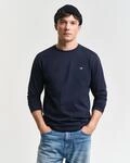 Langarmshirt GANT "REG SHIELD LS T-SHIRT", Herren, Gr. S, blau (evening blau),
