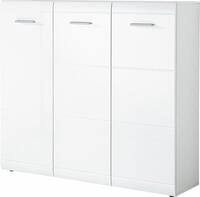 Schuhschrank GERMANIA "Adana", wei&szlig;, B:134cm H:120cm T:36cm, Holzwerkstoff,