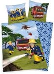 Kinderbettw&auml;sche FEUERWEHRMANN SAM "Feuerwehrmann Sam", blau, B/L: 135cm x 200cm, 1