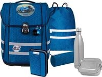 Schulranzen MCNEILL "Perfecto, Tetra", Kinder, Gr. B/H/T: 30cm x 38,5cm x 22cm, blau