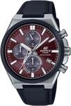 Chronograph CASIO EDIFICE, schwarz (weinrot, schwarz), Armbanduhren, Herren,