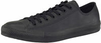Sneaker CONVERSE "Chuck Taylor Basic Leather Ox Monocrome", Damen, Gr. 36, schwarz,