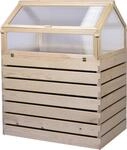 Hochbeet DOBAR "Hathi", beige (natur), B:70cm H:130cm T:100cm, Holzwerkstoff,