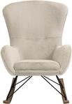 Schaukelstuhl SALESFEVER "Komfortabl und im Vintage-Stil", beige (beige, schwarz,