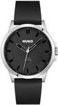 Quarzuhr HUGO "FIRST", schwarz, Armbanduhren, Herren, Quarzuhr, Armbanduhr,