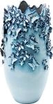 Dekovase KARE DESIGN "Butterflies Lightblue 50cm", blau, B:28cm H:49,5cm T:28cm,