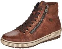Schn&uuml;rboots REMONTE, Damen, Gr. 45, braun (cognac), Leder, Lederimitat, Schuhe