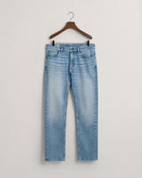 Regular-fit-Jeans GANT "REGULAR GANT JEANS", Herren, Gr. 30, L&auml;nge 32, blau (light