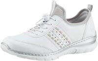 Slip-On Sneaker RIEKER, Damen, Gr. 36, wei&szlig; (wei&szlig;, beige), Lederimitat, Textil,