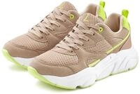Sneaker LASCANA "Turnschuhe", Damen, Gr. 36, gelb (gelb, beige), Obermaterial: 100%