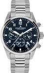 Chronograph JACQUES LEMANS "Barcelona", silber (silberfarben, dunkelblau),