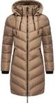 Wintermantel MARIKOO "Wintermantel Armasa", Damen, Gr. S, grau (taupe grau),