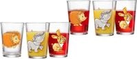 Kinderbecher RITZENHOFF & BREKER "Waldtiere, 6-teilig", bunt, H:10cm &Oslash;:7cm, Glas,