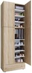 Schuhschrank VCM "XXL Schuhschrank Kleiderschrank Schrank Lona 9f A", braun (sonoma,
